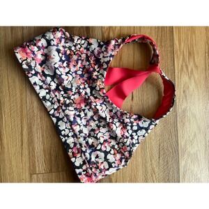 Old Navy Med Active Powersoft Sports Bra Med Floral Pink Go-Dry Support Athletic